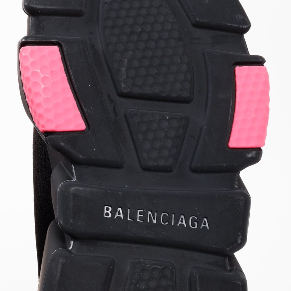 Balenciaga Black and Pink Speed LT Sneakers - Picture 6 of 12
